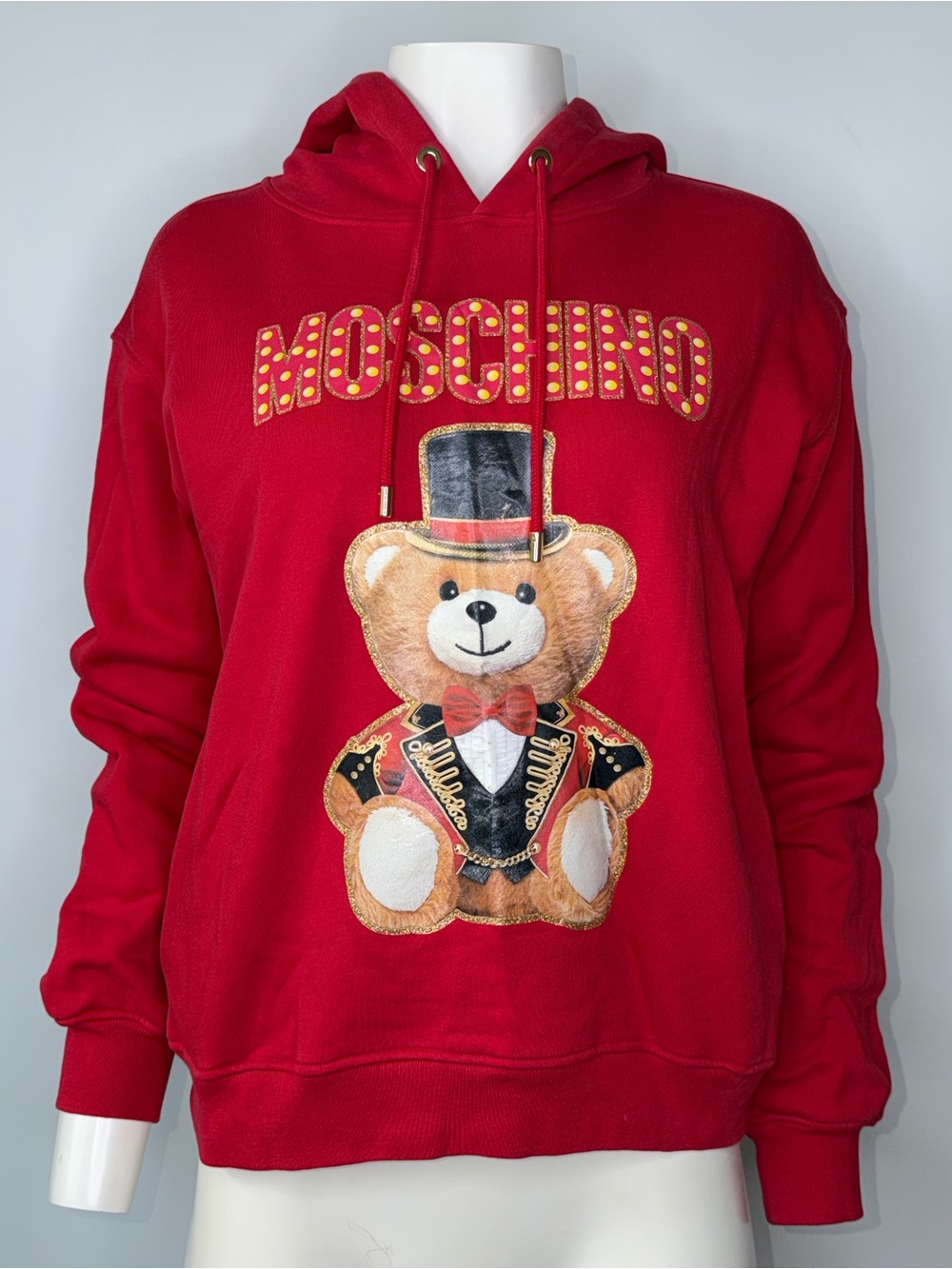 Moschino Couture Teddy Bear Red Sweatshirt Women’s US 4 IT 40 Cotton Portugal